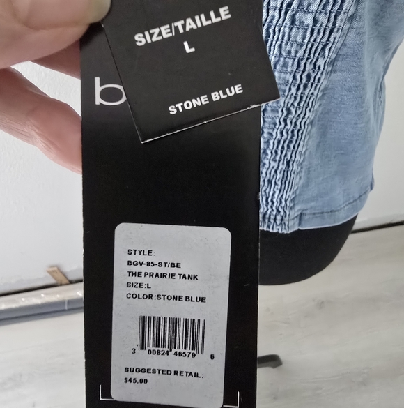 NWT bebe Light Blue Button-Up Denim Tank Top - Picture 5 of 8